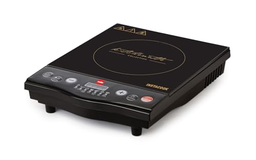Cello Blazing-Instacook | 1600W Induction Cooktop | Power On/Off Push Button | Fast Heating & Energy Efficient Design | Non-Fire Cooking Technology | Black