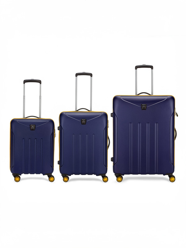 ARISTOCRAT Falcon Pro Set of 3 (Small 55cm Medium 65cm Large 75cm) Suitcase Cabin & Check-in Set 8 Wheels – 30 Inch