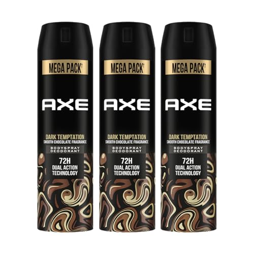 Axe Dark Temptation Long Lasting Deodorant Bodyspray For Men, 215ml (Pack of 3)