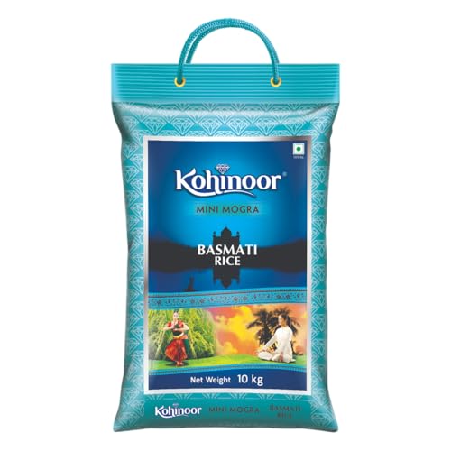 Kohinoor Mini Mogra Rice 10kg | Tukda Basmati with Good Elongation | Premium Rice for Daily Use Hygienically Packed | Relish Everyday Meals