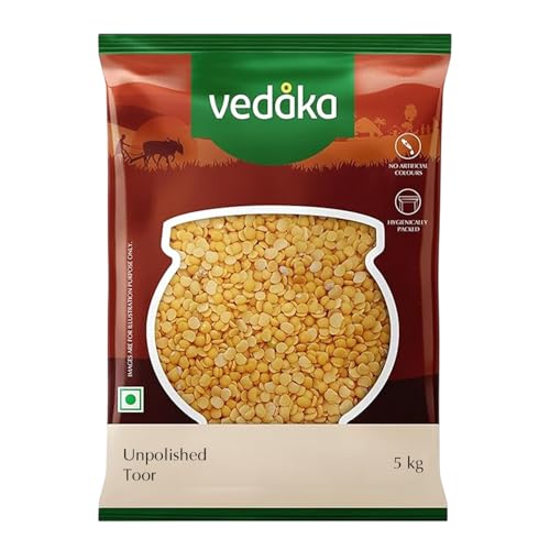 Amazon Brand – Vedaka Toor Dal (Arhar Dal) 5kg | Naturally Rich In Protein