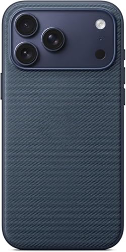 QHOHQ Luxury Vintage TechWoven Back Cover for iPhone 17 Pro (6.3 Inch) | Premium Woven Texture Case with Shockproof Protection | Premium Slim Fit Case with Wireless Charging Support (Blue)