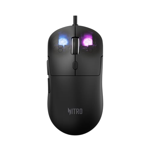 acer Nitro 7 Wired Gaming Mouse | 7-Button RGB Lighting | 1200–12400 DPI Sensor | 1000Hz Polling Rate | 1.5M Paracord Cable | 50M Click Switches | Lightweight 79g | PC/Laptop Compatible – Black