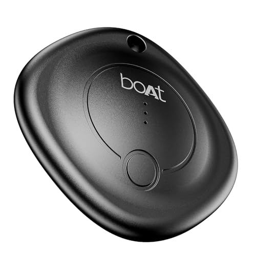 Boat Tag Bluetooth Item Finder for Android Devices, Google Find Hub App Support, 80dB Alarm, Additional Battery, 1 Year Battery (Black)