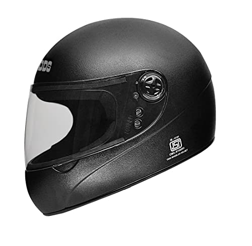 STUDDS Chrome Deluxe ISI Certified Full Face Helmet (Black – XL)