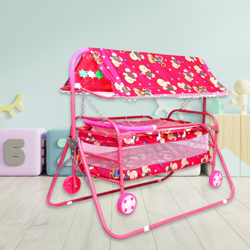 Avani MetroBuzz Baby Jhula Crib Cradle Palna(Pink)