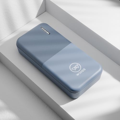 Wings Power Bolt 20000mAh, 12W Powerbank Fast Charging, Dual Output Powerbank with LED Indicator Display, Li-Polymer, Multi- Protection Powerbank for iPhone, Android & Other Devices, Made in India