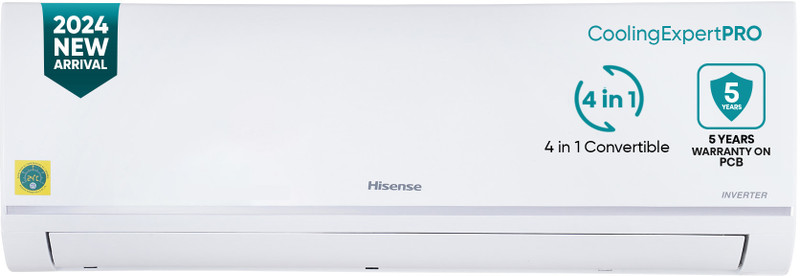 Hisense 2024 Model 1 Ton 3 Star Split Inverter 4-in-1 Convertible With Intelligent 4 modes and PM 2.5 filter AC(AS-12TR4R3BP1/AS12TR4RI3BP1/AS12TR4RO3BP1, White)