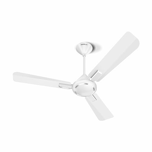 Havells 1200mm Ambrose Energy Saving High Speed Ceiling Fan|Premium Finish, Deco.Fan, Elegant Looks, High Air Delivery, 100% Pure Copper Motor|2 Yr Warranty by Brand | (Pack of 1, Chrome)