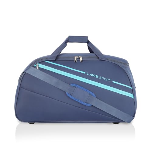 Lavie Sport Polyester Strato Medium 55 Cms Duffle Bag | Spacious Duffle Bag for Weekend Getaways, 29 cm, Navy