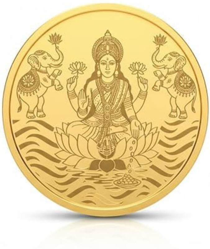 Kalamandir 2 gm 999 Fine Gold Lakshmiji Coin 24 (999) K 2 g Gold Coin