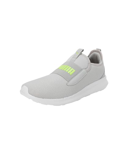 Puma Mens Flamecrest Slipon Cool Light Gray-Electric Lime Sneaker – 7 UK (39941801)