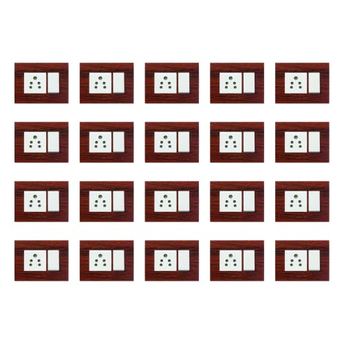 Anchor by Panasonic 65903WCH Penta Modular 3M Polycarbonate Gina Plate (Chocolate Hardwood, Pack of 20)