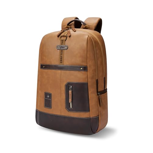 Gear Antitheft Large Faux Leather Water Resistant Laptop backpack Men/Women