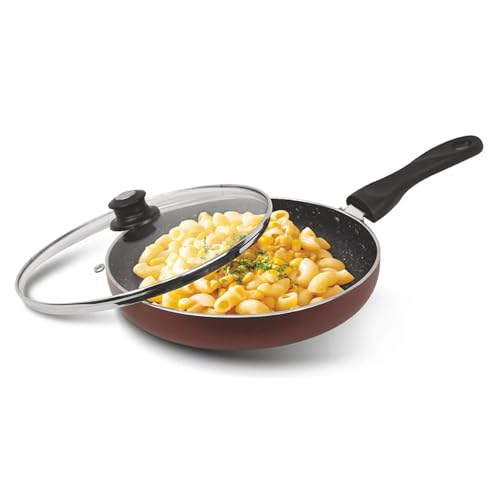 Signoraware Perfecto 4 Layer Coating Non Stick FryPan 26cm | Prevent Sticking | Gas & Induction Compatible | Ideal for Sauteing Veggies, Frying Snacks or Making Gravy & Stir-Fries (2.25 LTR | Steel)