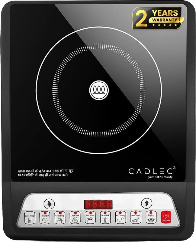 Cadlec 1800 W Induction Cooktop Push Button(Black, CookMate)