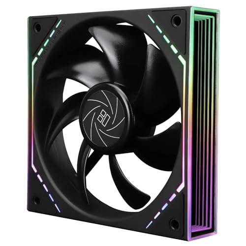 Thermalright 120mm ARGB CPU Fan, 1500RPM, Quiet, 4pin PWM, S-FDB Bearing, Side Mirror ARGB Lighting Effect, 4.72″ x 4.72″ x 0.98″, Desktop, Server Compatible