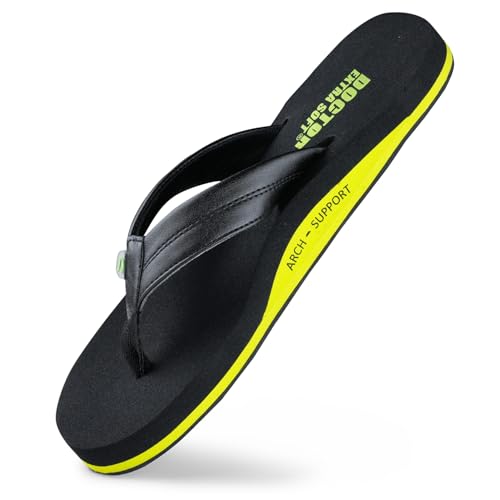 DOCTOR EXTRA SOFT Thong Arch Support Ortho Slippers for Mens| Orthopedic Diabetic & Stylish| Lightweight Comfortable & Casual| Cushion Anti-Skid Bedroom Daily Use House Flip-Flops Gents Boys NEW-D-38