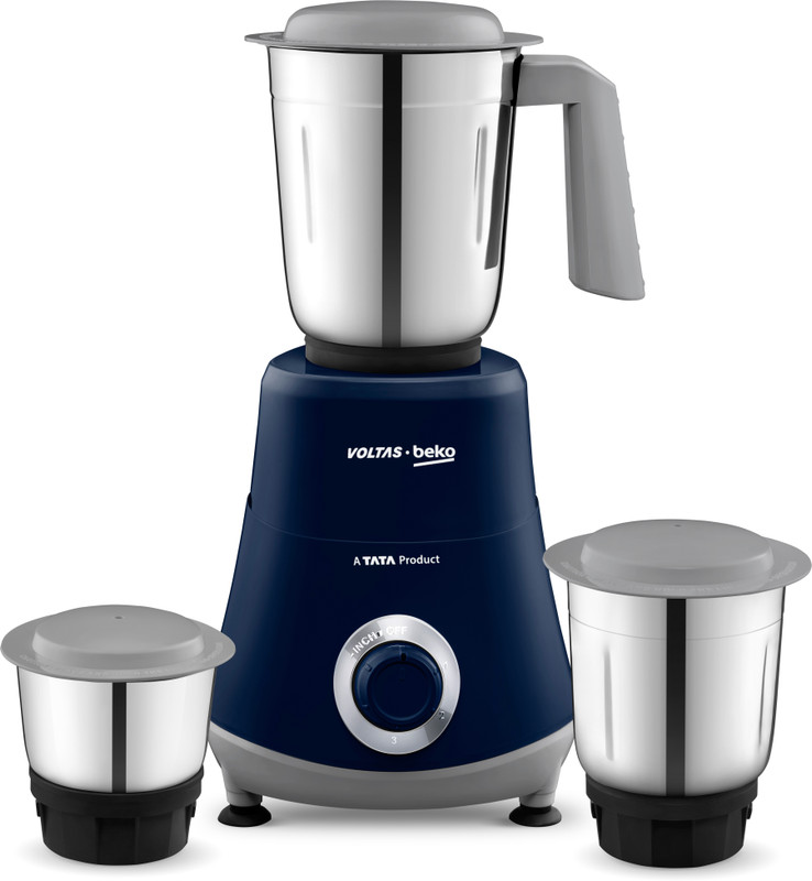 Voltas Beko by A Tata Product Powerful with GrindX Technology 500 Watt 500 W Mixer Grinder(G5003HP-DB | 3 Jars | Dark Blue)