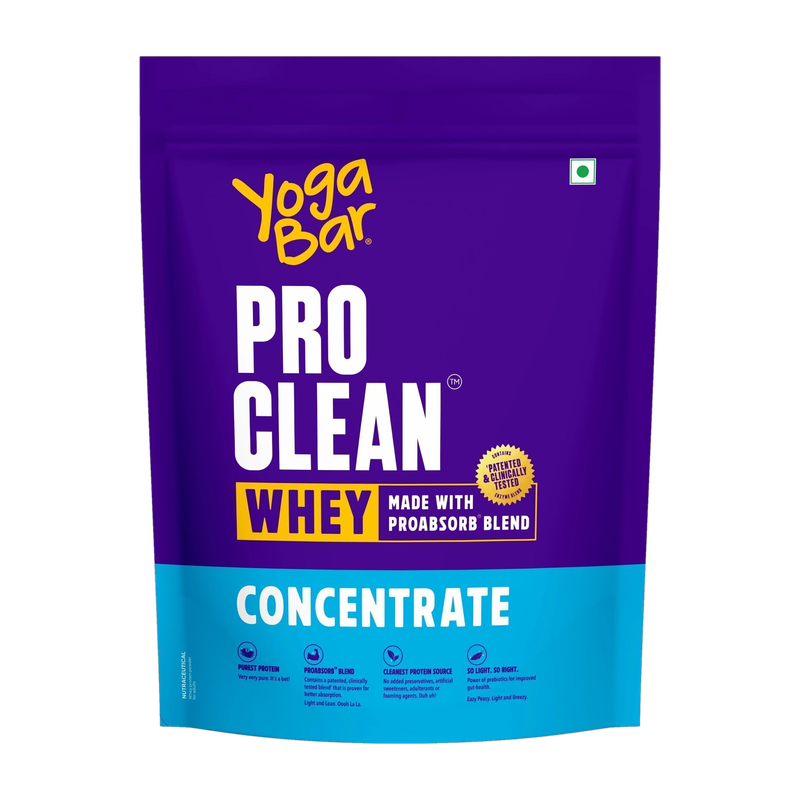 Yogabar Concentrate Whey Protein(1 kg, Unflavored)