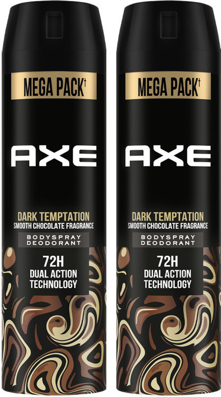 AXE Dark Temptation Long Lasting For Men (Pack of 2) Body Spray  –  For Men(430 ml, Pack of 2)