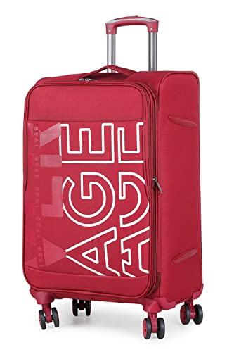 Verage Nevada 59 cm Soft-Sided Carry-On Cabin Size Expandable Suitcase 8 Wheel Spinner Luggage Trolley Bag (VRNVD1-20-RD)