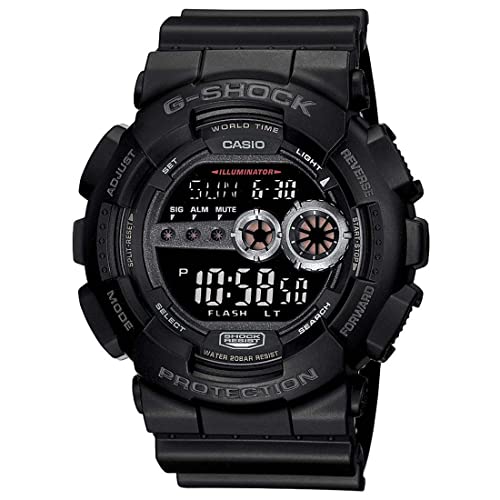 Casio G-Shock GD-100-1BDR Digital Dial Black Resin Strap Men’s Watch Shock and 200M Water Resistant G310