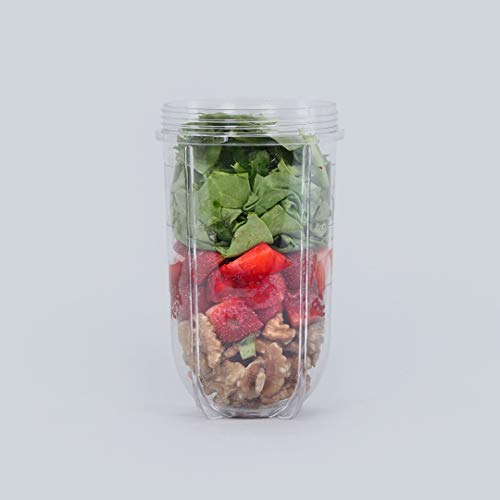 Wonderchef Nutri-Blend Long, High, Transparent Big Jar 500ml Compatible with NB Smart Photon Snowflake Bolt 2 Jar Go Durable Replacement Jar for Smoothies Dry Grinding Blending