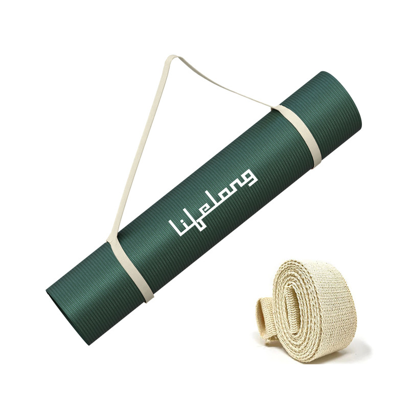 Lifelong LLYM71 EVA Anti-Slip Exercise Mat with Strap Green 4 mm Yoga Mat