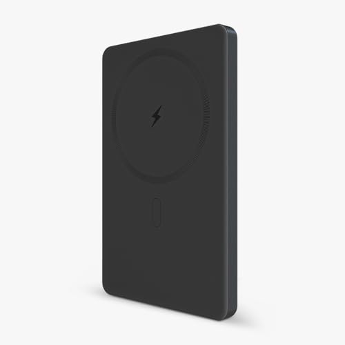 POWERUP Powerslim Mini 5000mAh Magsafe Power Bank, 15W Fast Wireless Charging | Strong Magnetic Hold | Ultra-Slim 22.5W Fast Charing Type C Port Compatible with Wireless Charging Phones – Black