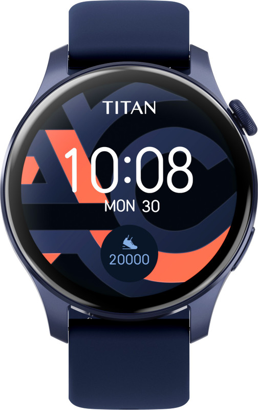 Titan Talk with 1.39″ AMOLED Display, BT Calling & Music Storage with TWS Connect Smartwatch(Blue Strap, Free Size)
