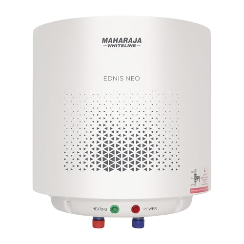 Maharaja Whiteline Energy Efficient Water Heater EDNIS NEO 10L | 4-Star Rated with Polymer-Coated Inner Tank, Smart Inlet Diffuser & Durable Metal Body | Long-Lasting Design with 5-Year Tank Warranty