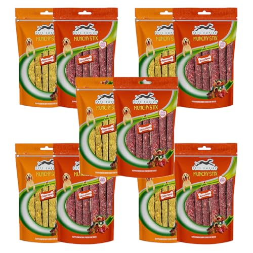 Pets Empire Dog Munchy Sticks Combo – Chicken & Mutton (500g Each) | Total 1kg (Pack of 5) | Chew Treats for Dogs & Puppies | Supports Dental Health & Fresh Breath