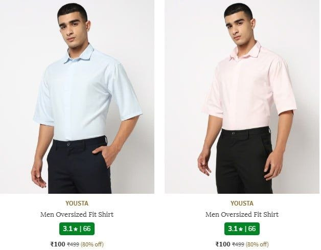 Men shirts at rs 100