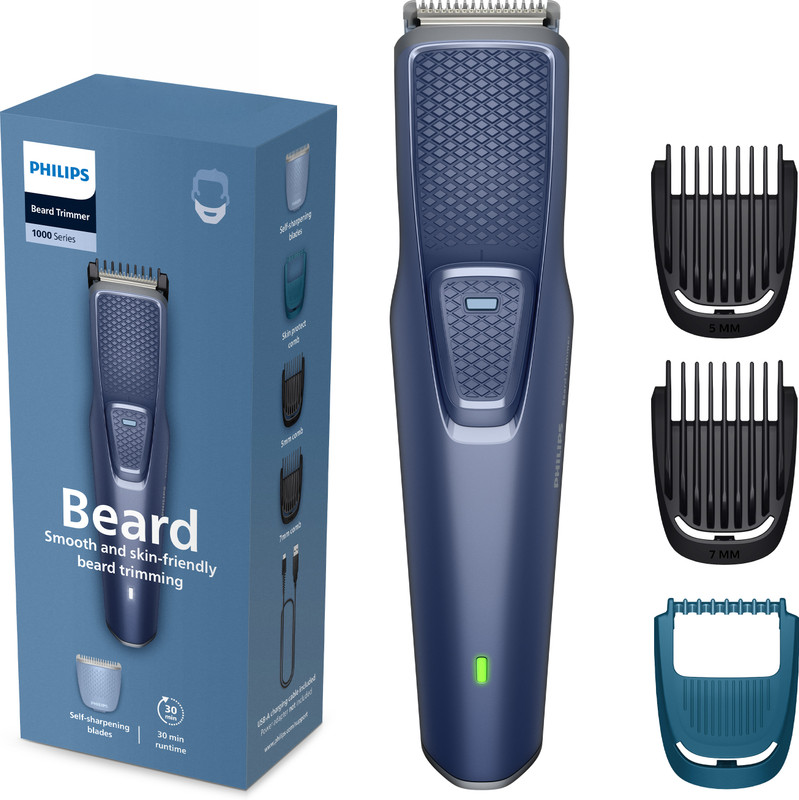 PHILIPS BT1245/18 Trimmer 30 min  Runtime 3 Length Settings(Blue)