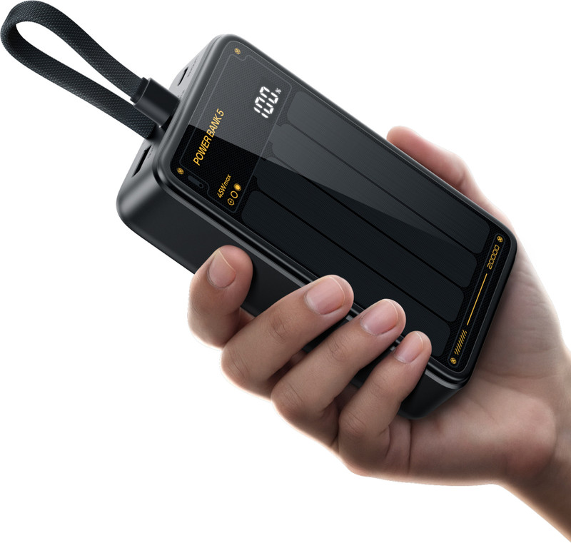 Realme Techlife Realfit 20000 mAh 45 W Compact Power Bank(Obsidian Black, Lithium Polymer, Fast Charging for Earbuds, Mobile, Smartwatch, Smartband, Tablet)