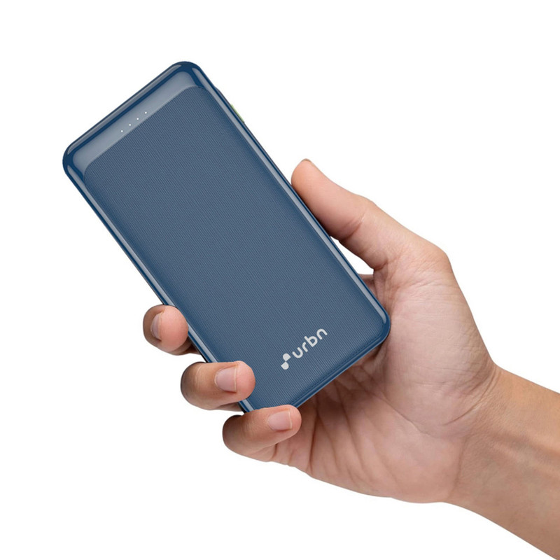 URBN 20000 mAh 22.5 W Compact Pocket Size Power Bank(Blue, Lithium Polymer, Fast Charging, Power Delivery 3.0 for Mobile, Tablet, Earbuds, Smartwatch, Speaker)