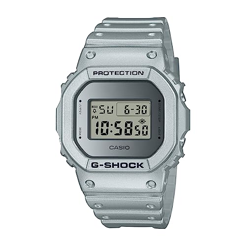 Casio G-Shock DW-5600FF-8DR Silver Digital Dial Silver Resin Strap Men’s Watch Shock and 200M Water Resistant G1408