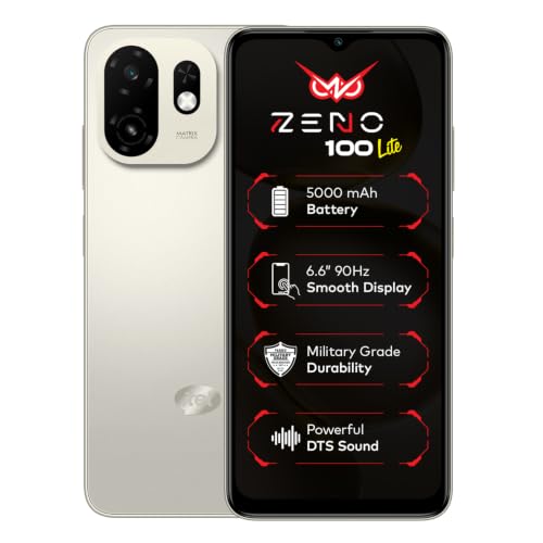 Zeno 100 Lite | Unisoc Octa-Core Processor | 2Gb + 4Gb Ram 64Gb Storage | 5000Mah Battery | 6.6″ Hd+ 90Hz Display | Dts Sound | Titanium Gold