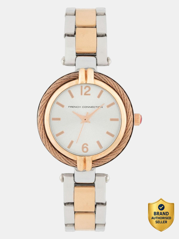 French Connection Silver Round Dial | Analog Watch for Women’s | FCW12RTM Analog Watch  – For Women