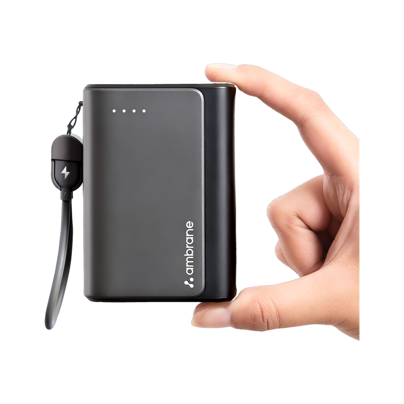 Ambrane 20000 mAh 35 W Compact Pocket Size Power Bank(Black, Lithium Polymer, Quick Charge 3.0, Power Delivery 3.0, Fast Charging for Mobile, Laptop, Earbuds, Tablet, Trimmer, Speaker, Smartwatch, Smartband)