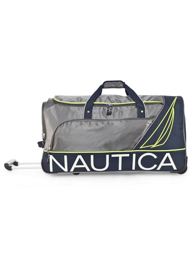 Nautica 2 Wheel Duffle Trolley Bag | Travel Luggage for Men & Women | Duffle Trolley Bag for Travel | Stylish Polyster Trolley Bag